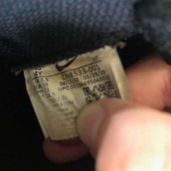 Black Nike Air Forces Size 4Y - Picture 7 of 7